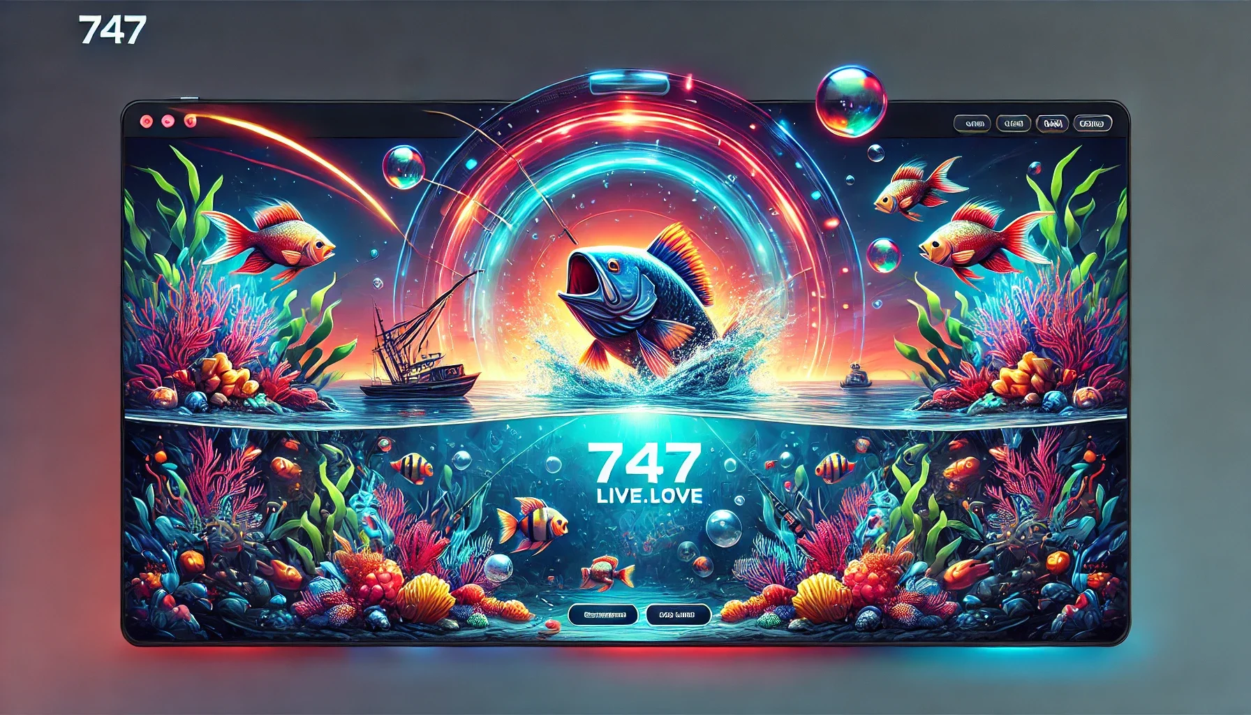 Mobile-friendly fishing game display